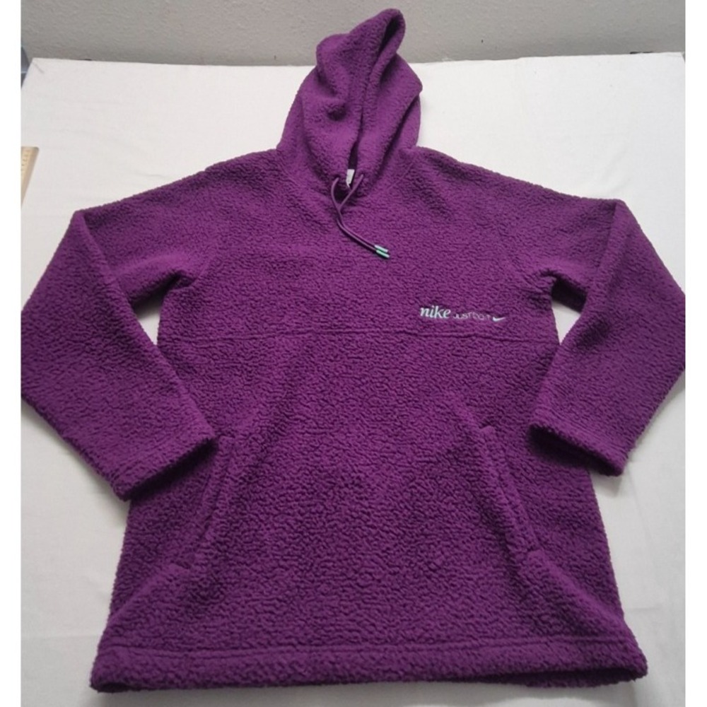 Nike Therma fit women's Purple fleece cozy core hoodie szM kangaroo pockets logo
